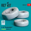 ResKit Models A-10 Thunderbolt II (weighted) wheels set (3D Printed) - A-10 Thunderbolt II – terhelt állapotú kerékkészlet