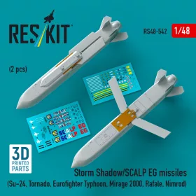   ResKit Models Storm Shadow/SCALP EG missiles (2 pcs) (Su-24, Tornado, Eurofighter Typhoon, Mirage 2000, Rafale, Nimrod) (3D Printed) - Storm Shadow/SCALP EG – rakéták, 2 db