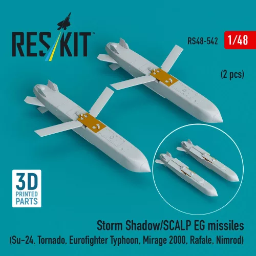 ResKit Models Storm Shadow/SCALP EG missiles (2 pcs) (Su-24, Tornado, Eurofighter Typhoon, Mirage 2000, Rafale, Nimrod) (3D Printed) - Storm Shadow/SCALP EG – rakéták, 2 db