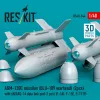 ResKit Models AGM-130C missiles (2 pcs) (BLU-109 warhead) with AN/AXQ-14 data link pod (1 pcs) (F-16I, F-15E, F-111F) (3D Printed) - rakéták, 2 db