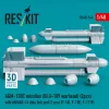 ResKit Models AGM-130C missiles (2 pcs) (BLU-109 warhead) with AN/AXQ-14 data link pod (1 pcs) (F-16I, F-15E, F-111F) (3D Printed) - rakéták, 2 db