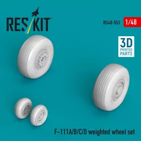   ResKit Models F-111A/B/C/D weighted wheel set (3D Printed) - terhelt állapotú kerékkészlet