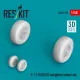ResKit Models F-111A/B/C/D weighted wheel set (3D Printed) - terhelt állapotú kerékkészlet