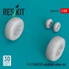 ResKit Models F-111A/B/C/D weighted wheel set (3D Printed) - terhelt állapotú kerékkészlet