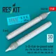 ResKit Models S-25-O air-to-ground rocket (2 pcs) (Su-17M, Su-24M, Su-25SM, Su-27,MiG-27, MiG-29, YAK-130, Mi-24) (3D Printed) - rakéta, 2 db