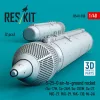 ResKit Models S-25-O air-to-ground rocket (2 pcs) (Su-17M, Su-24M, Su-25SM, Su-27,MiG-27, MiG-29, YAK-130, Mi-24) (3D Printed) - rakéta, 2 db