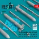 ResKit Models S-24 missiles with APU-68 (4 pcs) (MiG-21, MiG-23, MiG-27, MiG-29, Su-7, Su-17, Su-25, Su-24, Mi-24) (3D Printed) - S-24 – rakéták, 4 db
