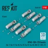 ResKit Models OFAB-100-120 bombs (8 pcs) (Su-7, Su-17, Su-24, Su-25, Su-27, Su-30, MiG-21, MiG-27) (3D Printed) - OFAB-100-120 – bombák, 8 db