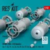 ResKit Models OFAB-100-120 bombs (8 pcs) (Su-7, Su-17, Su-24, Su-25, Su-27, Su-30, MiG-21, MiG-27) (3D Printed) - OFAB-100-120 – bombák, 8 db