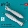 ResKit Models FAB-500 M-62 bombs (2 pcs) (Su-17, Su-22, Su-24, Su-25, Su-30) (3D Printed) - bombák, 2 db
