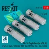 ResKit Models Mk-38 Depth bombs (650 lb) (4 pcs) (PB4Y-1, PB4Y-2, PBY/PBN, PB2Y, SBD, TBF/TBM, PV-1, PV-2, PBM) (3D Printed) - Mk-38 – mélységi bombák, 650 fontos, 4 db