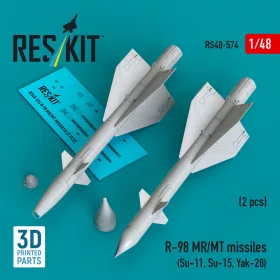   ResKit Models R-98 MR/MT missiles (2 pcs) (Su-11, Su-15, Yak-28) (3D Printed) - R-98 MR/MT – rakéták, 2 db