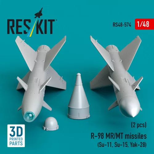 ResKit Models R-98 MR/MT missiles (2 pcs) (Su-11, Su-15, Yak-28) (3D Printed) - R-98 MR/MT – rakéták, 2 db