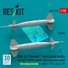 ResKit Models GBU-10 Paveway I – BSU-37/B + BSU-3A/B vezérsíkkal, kis sebességű, hővédett változat, 2 db