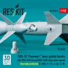 ResKit Models GBU-10 Paveway I – BSU-37/B + BSU-3A/B vezérsíkkal, kis sebességű, hővédett változat, 2 db