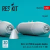 ResKit Models BLU-1A (750 lb) napalm bombs (4 pcs) (A-1, A-4, A-7, A-26K, B-57, F-100) (3D Printed) - BLU-1A (750 lb) napalm – bombák, 750 fontos, 4 db