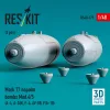 ResKit Models Mark 77 napalm bombs Mod.4/5 (2pcs) (A-4, A-26K, F-4, AV-8B, F/A-18) (3D Printed) - Mark 77 napalm – bombák, 2 db