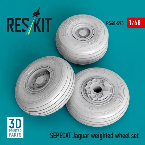 ResKit Models SEPECAT Jaguar weighted wheel set (3D Printed) - terhelt állapotú kerékkészlet