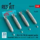 ResKit Models BLU-1B (750 lb) napalm bombs finned MXU-393/B (4 pcs) (A-1, A-4, A-7, A-26K, B-57, F-100) (3D Printed) - BLU-1B (750 lb) napalm – bombák, 750 fontos, 4 db