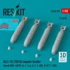 ResKit Models BLU-1B (750 lb) napalm bombs finned MXU-469/B (4 pcs) (A-1, A-4, A-7, A-26K, B-57, F-100) (3D Printed) - BLU-1B (750 lb) napalm – bombák, 750 fontos, 4 db