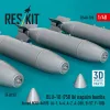 ResKit Models BLU-1B (750 lb) napalm bombs finned MXU-469/B (4 pcs) (A-1, A-4, A-7, A-26K, B-57, F-100) (3D Printed) - BLU-1B (750 lb) napalm – bombák, 750 fontos, 4 db