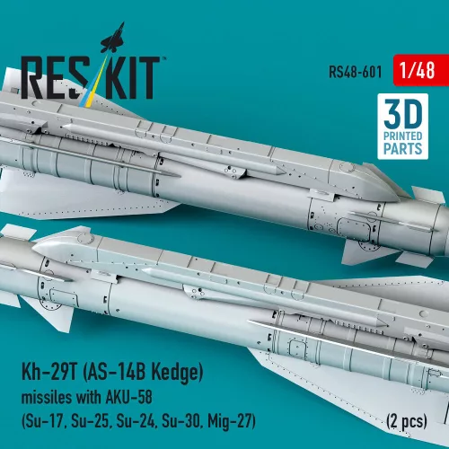 ResKit Models Kh-29T (AS-14B Kedge) missiles with AKU-58 (2 pcs) (Su-17, Su-25, Su-24, Su-30, Mig-27) (3D Printed) - Kh-29T (AS-14B Kedge) – rakéták, 2 db