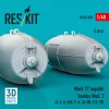 ResKit Models Mark 77 napalm bombs Mod. 2 (2pcs) (A-4, A-26K, F-4, AV-8B, F/A-18) (3D Printed) - Mark 77 napalm – bombák, 2 db