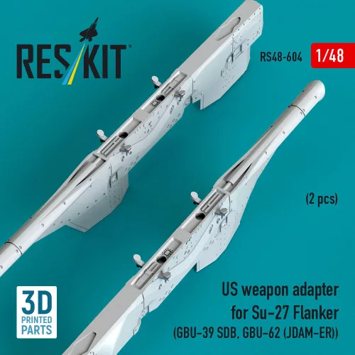 ResKit Models Su-27 Flanker – amerikai fegyveradapter GBU-39 SDB és GBU-62 (JDAM-ER) fegyverekhez, 2 db