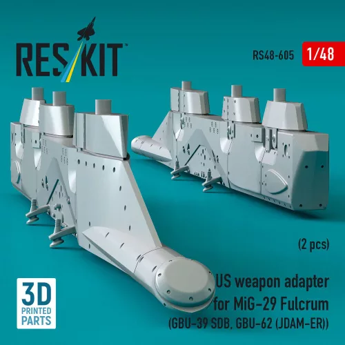 ResKit Models MiG-29 Fulcrum – amerikai fegyveradapter GBU-39 SDB és GBU-62 (JDAM-ER) fegyverekhez, 2 db