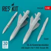 ResKit Models AS.34 Kormoran missiles with adapters (2 pcs) (for F-104G, Tornado IDS) (3D Printed) - AS.34 Kormoran – rakéták, 2 db