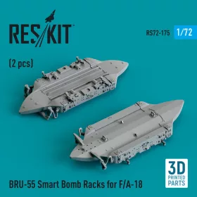   ResKit Models BRU-55 Smart Bomb Racks for F/A-18 (2 pcs) (3D Printed) - BRU-55 – intelligens bombafelfüggesztő keretek, 2 db