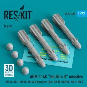 ResKit Models AGM-114K Hellfire II – rakéták, 4 db
