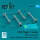 ResKit Models R.550 Magic-2 missiles (4 pcs) (Mirage F.1, Mirage 2000, Mirage III, Rafale, Super Etendard, MiG-21, Jaguar) (3D Printed) - R.550 Magic-2 – rakéták, 4 db