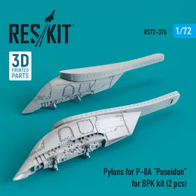   ResKit Models Pylons for P-8A Poseidon for BPK kit (2 pcs) (3D Printed) - fegyverfelfüggesztő pilonok, 2 db