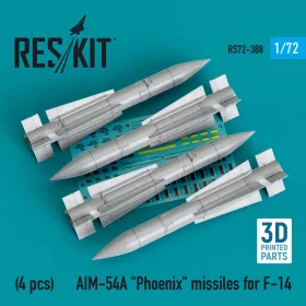   ResKit Models AIM-54A Phoenix missiles for F-14 (4pcs) (3D Printed) - AIM-54A Phoenix – rakéták, 4 db