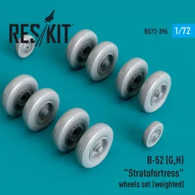   ResKit Models B-52 (G,H) Stratofortress wheels set (weighted) (Resin & 3D Printed) - terhelt állapotú kerékkészlet