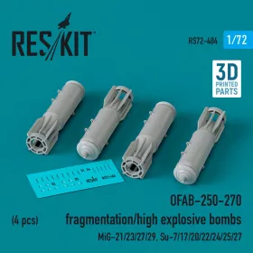  ResKit Models OFAB-250-270 fragmentation/high explosive – bombák, 4 db