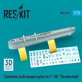   ResKit Models Centerline multi weapon pylon for F-105 Thunderchief (3D Printed) - F-105 Thunderchief – törzs alatti többcélú fegyverfelfüggesztő pilon