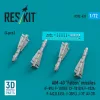 ResKit Models AIM-4D Falcon missiles (4 pcs) (F-89J, F-101B/F, CF-101B/F, F-102A, F-4(C,D,E,EJ), J-35F/J, J-37, AJ-37) (3D Printed) - AIM-4D Falcon – rakéták, 4 db