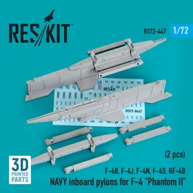   ResKit Models F-4 Phantom II – amerikai haditengerészeti belső fegyverfelfüggesztő pilonok, 2 db