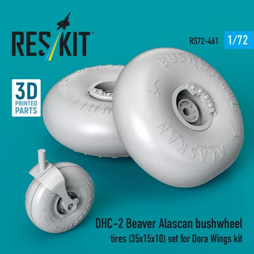 ResKit Models DHC-2 Beaver – Alaskan Bushwheel terepgumi-készlet (35×15×10)