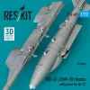 ResKit Models GBU-62 (JDAM-ER) bombs with pylons for Su-27 Flanker (2 pcs) (3D Printed) - GBU-62 (JDAM-ER) – bombák, 2 db