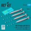 ResKit Models Mk.83 bombs with BSU-35 (4 pcs) (A-3B, A-4, A-6E, A-7, F-4C/D, F-8, F-14, F/A-18, F-105, AV-8B, S-3) (3D printed) - Mk.83 – bombák, 4 db