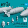 ResKit Models Mk.83 bombs with BSU-35 (4 pcs) (A-3B, A-4, A-6E, A-7, F-4C/D, F-8, F-14, F/A-18, F-105, AV-8B, S-3) (3D printed) - Mk.83 – bombák, 4 db