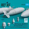 ResKit Models Mk.83 bombs with BSU-35 thermally protected (4 pcs) (A-4, A-6, A-7, F-4, F-8, F-14, F/A-18(C,D,E,F), AV-8B, S-3) (3D printed) - Mk.83 – bombák, 4 db