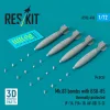 ResKit Models Mk.83 bombs with BSU-85 thermally protected (4 pcs) (F-14, F/A-18, AV-8B, S-3) (3D printed) - Mk.83 – bombák, 4 db