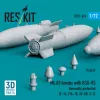 ResKit Models Mk.83 bombs with BSU-85 thermally protected (4 pcs) (F-14, F/A-18, AV-8B, S-3) (3D printed) - Mk.83 – bombák, 4 db