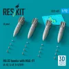 ResKit Models Mk.83 bombs with MAU-91 (4 pcs) (A-4E, A-4F, B-52G/H) (3D printed) - Mk.83 – bombák, 4 db