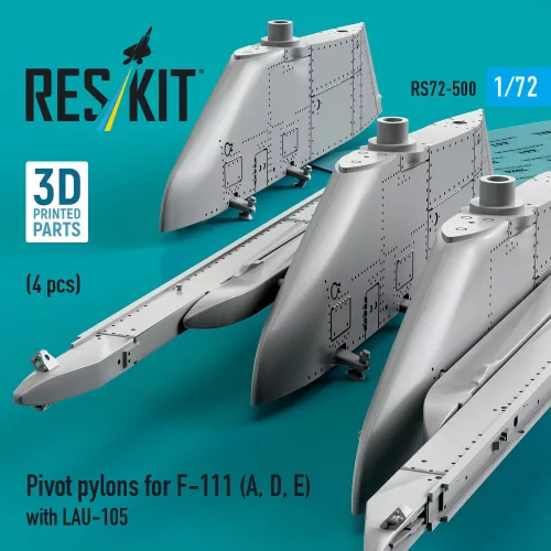ResKit Models Pivot pylons for F-111 (A,D,E) with LAU-105 (4 pcs) - fegyverfelfüggesztő pilonok, 4 db