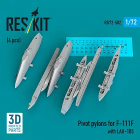   ResKit Models Pivot pylons for F-111F with LAU-105 (4 pcs) - fegyverfelfüggesztő pilonok, 4 db
